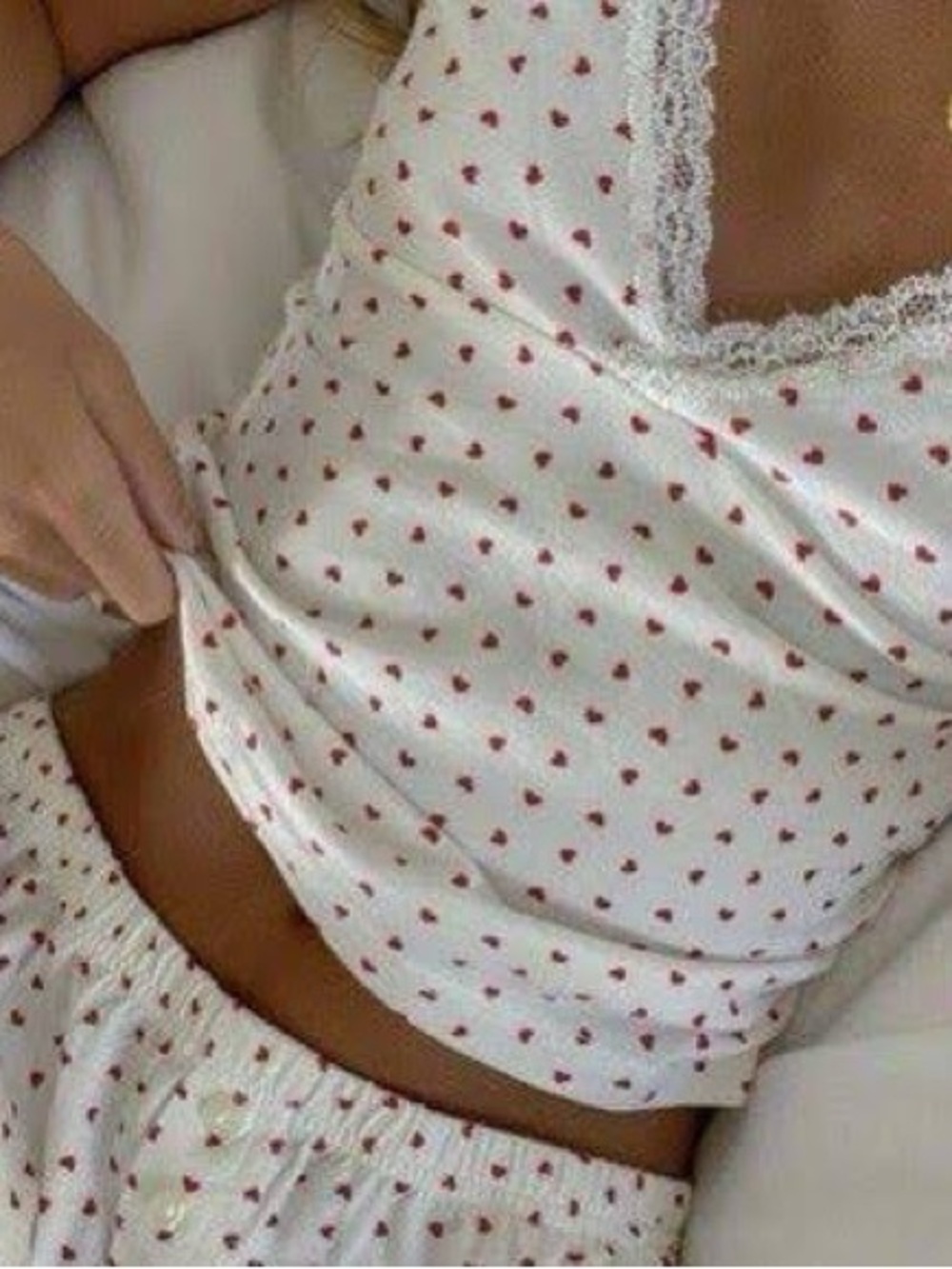 Brandy Melville Amara Heart Tank & Emery Shorts